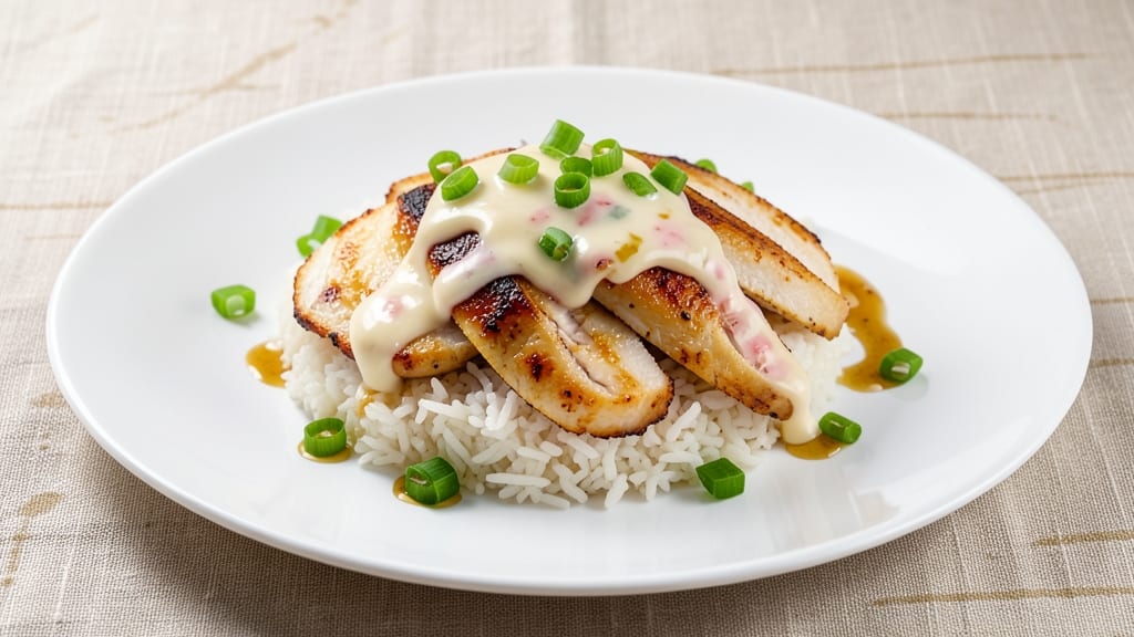 Chicken Mayo Rice Recipe: Crispy Fried Rice with Creamy Egg Yolk Magic