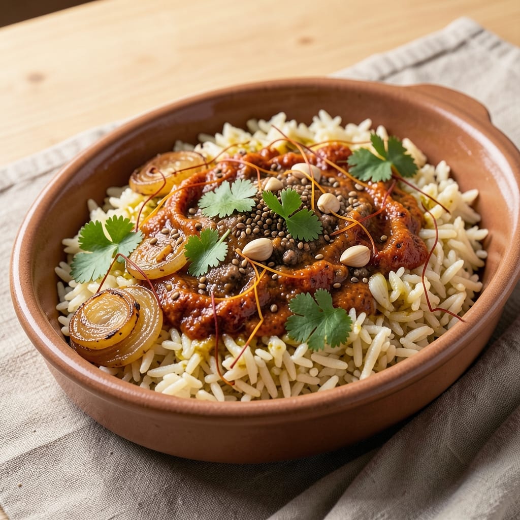Algerian Rice Recipe: Saffron-Infused Spice Pilaf With Toasted Harissa Heat