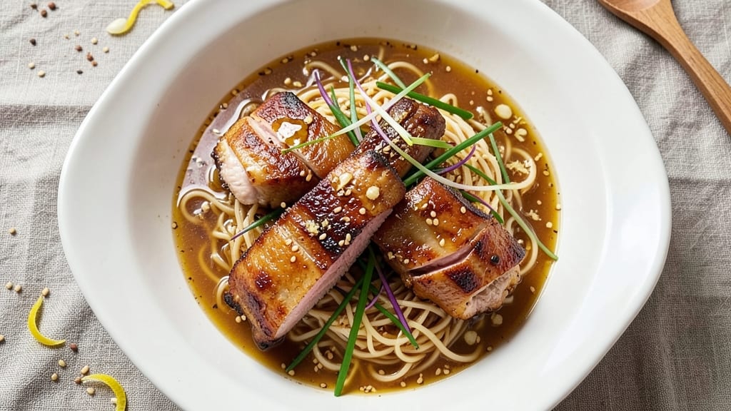 Chicken Ramen Rice Noodle Recipe: Silky Broth-Braised Chicken and Slippery Noodles
