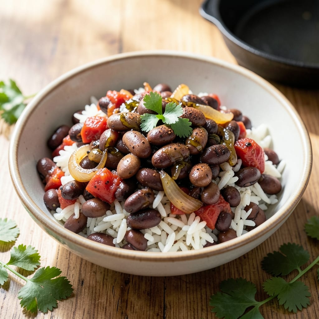 African Black Beans and Rice Recipe: Smoky Tomato and Spice-Packed One-Pot