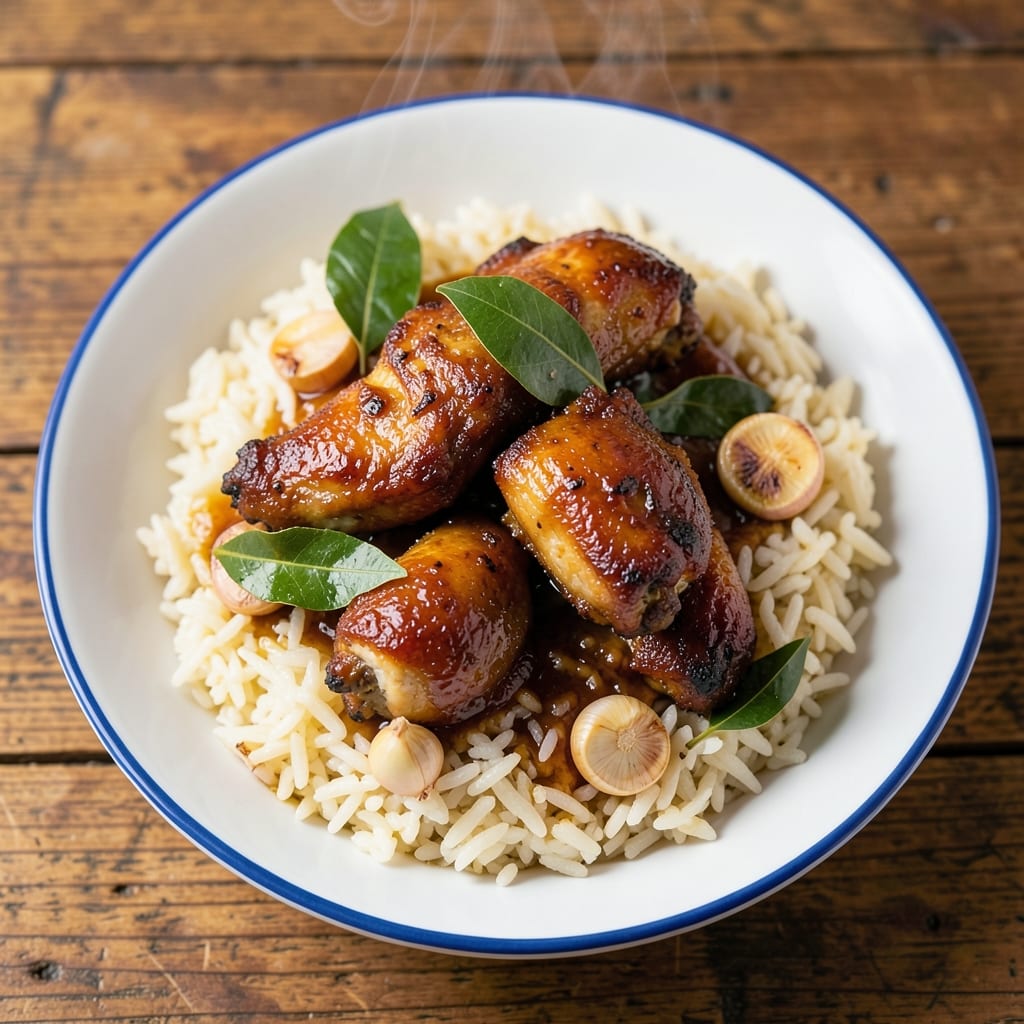 Adobo Rice Recipe Panlasang Pinoy: Soy-Sauce Glazed Fragrance with Crispy Garlic Bites