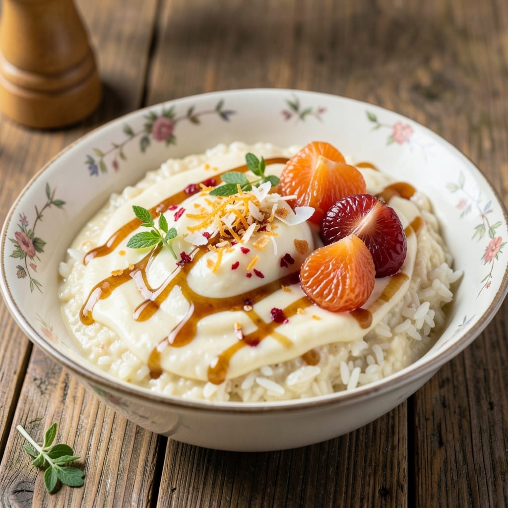 Ambrosia Rice Pudding Recipe: Vanilla-Orange Swirls and Toasted Pecan Crunch