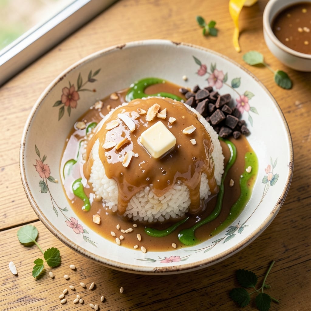 Asian Sticky Rice Dessert Recipe: Coconut-Kissed Caramel with Toasted Pandan Crunch