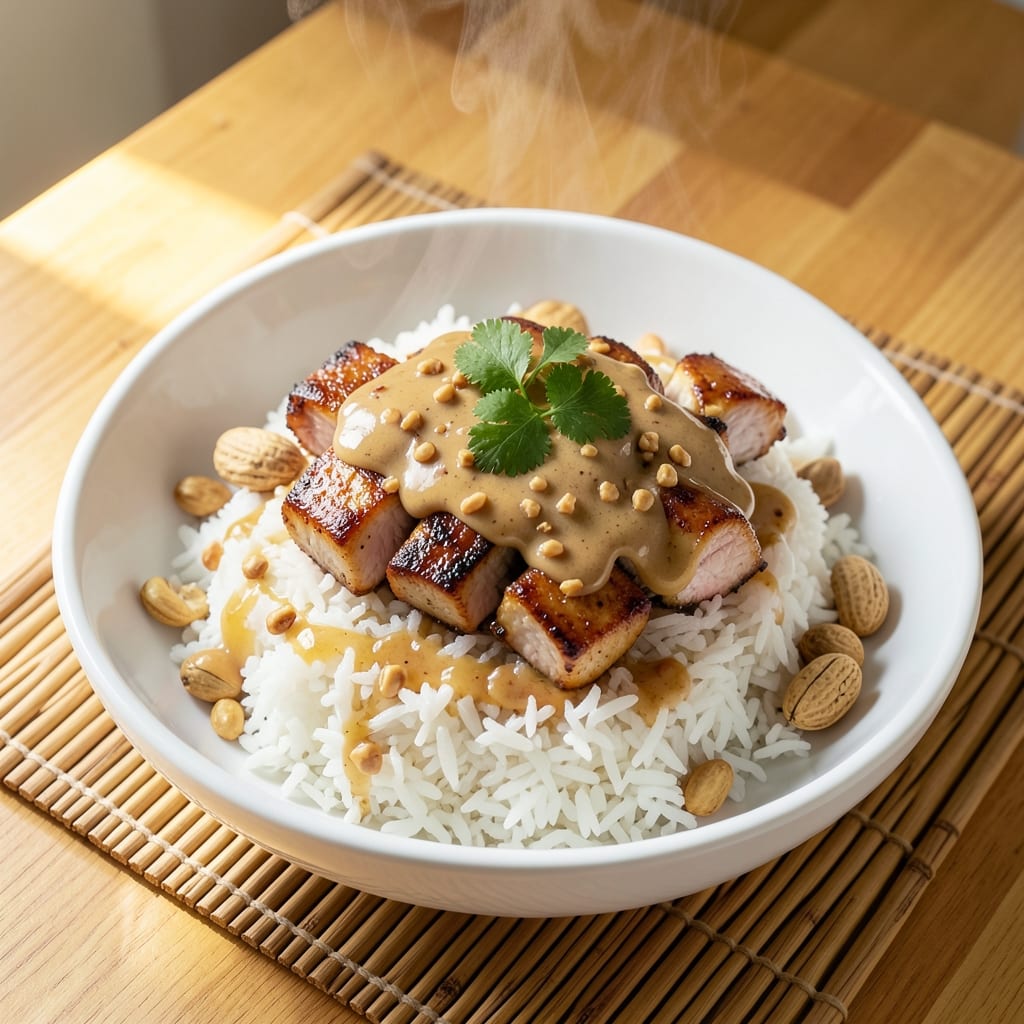 Asian Rice Cooker Recipe: Fragrant Jasmine and Toasted Peanut Crunch
