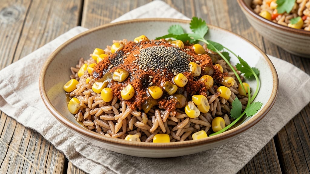 Brown Rice and Corn Recipe: One-Pot Nutty-Sweet Southwestern Bowl