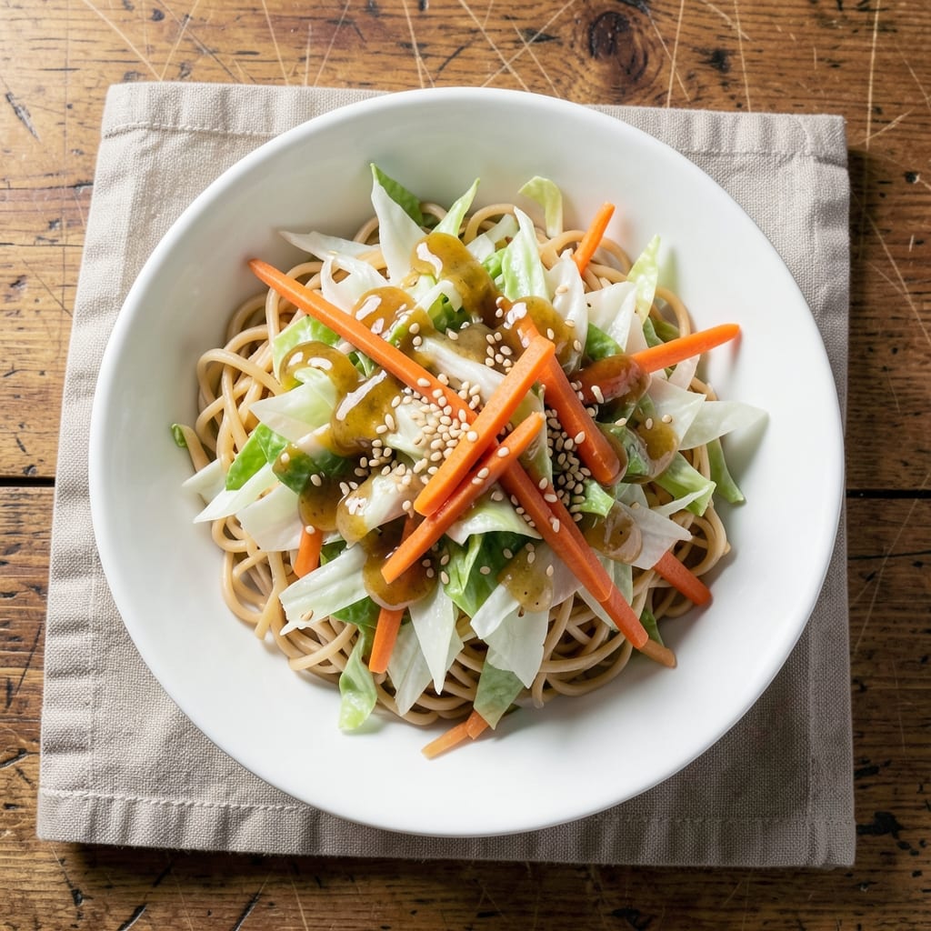 Asian Coleslaw Recipe With Ramen Noodles And Rice Vinegar: Crunchy Noodle Twist with Tangy Zing