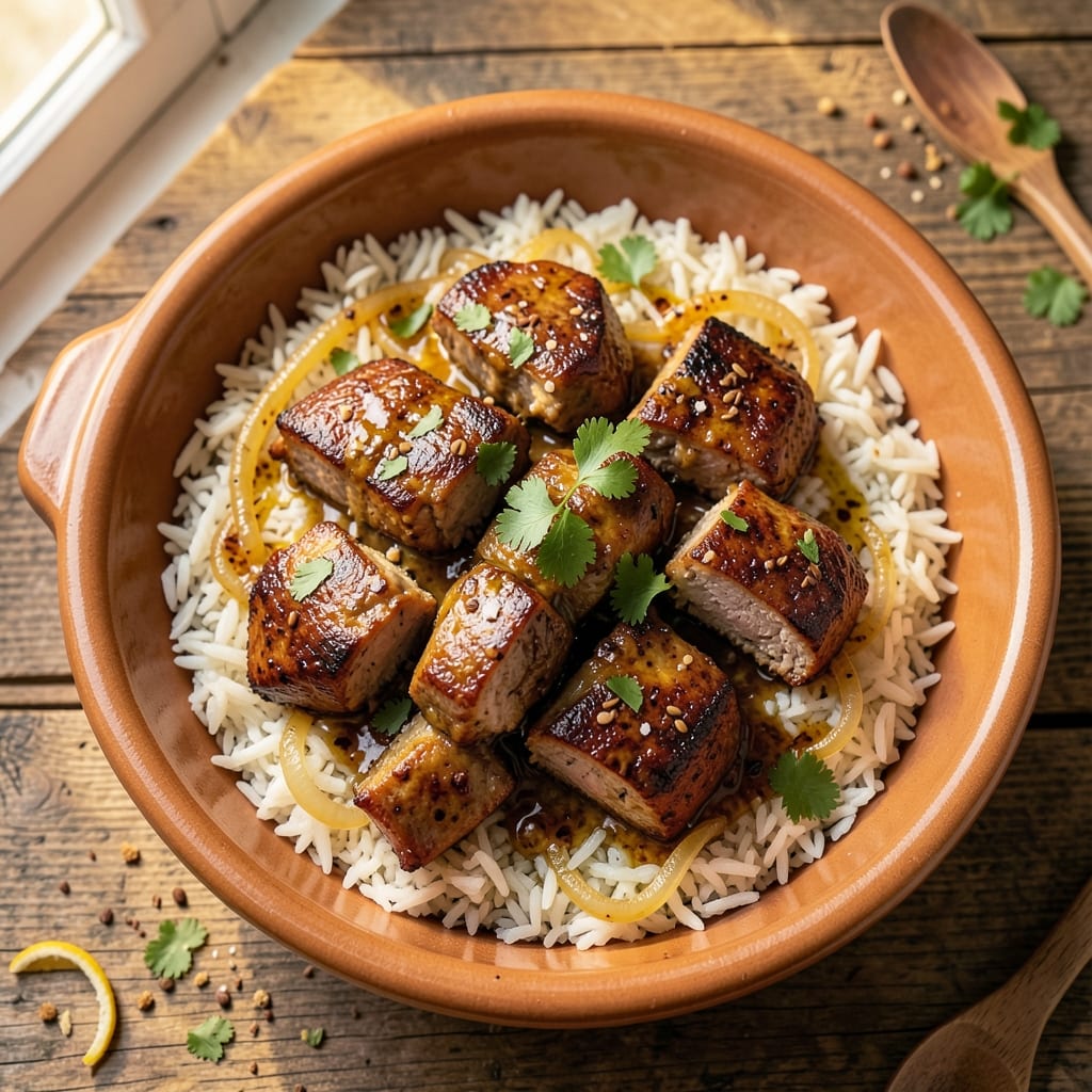 Albasha Rice Recipe: Spiced Lamb and Saffron Pilaf Perfection