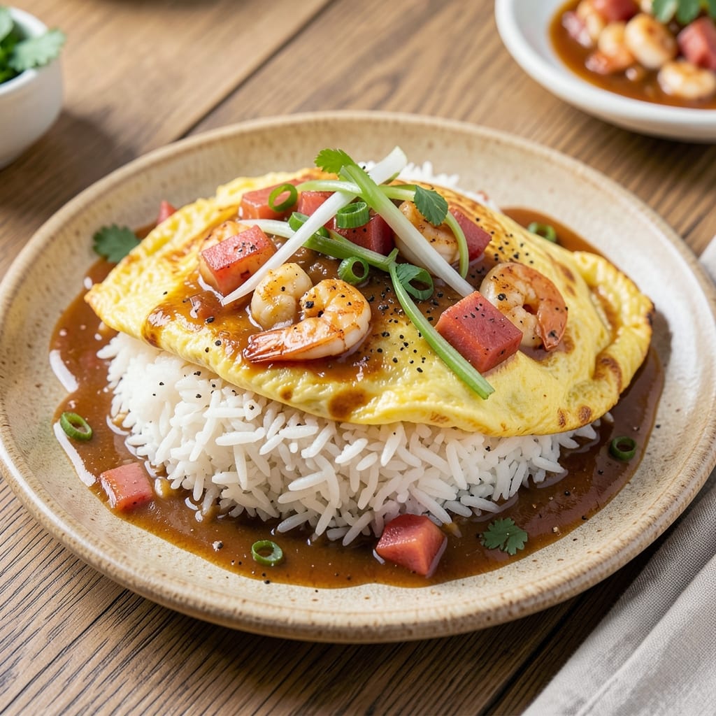 Adobo Fried Rice Omelette Recipe: Wok-Tossed Umami Crunch With Silky Egg Ribbons