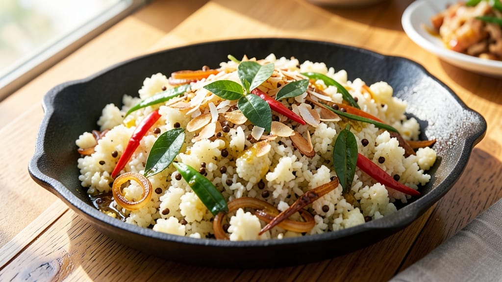 Cauliflower Rice Recipe in Tamil: Spiced South Indian-Style Crispy Delight