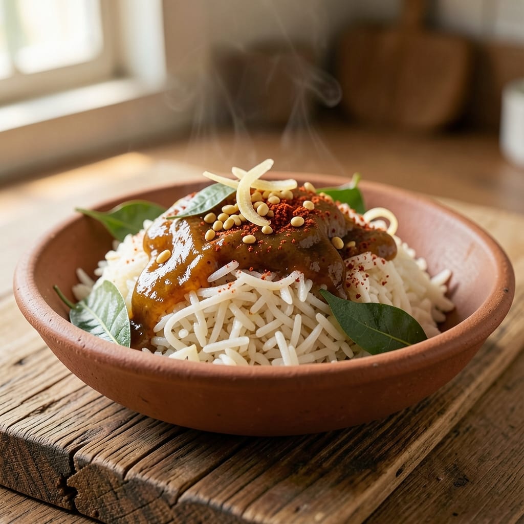 Andhra Tamarind Rice Recipe: Sour-Tangy Spice Bomb with Toasted Rice Crunch