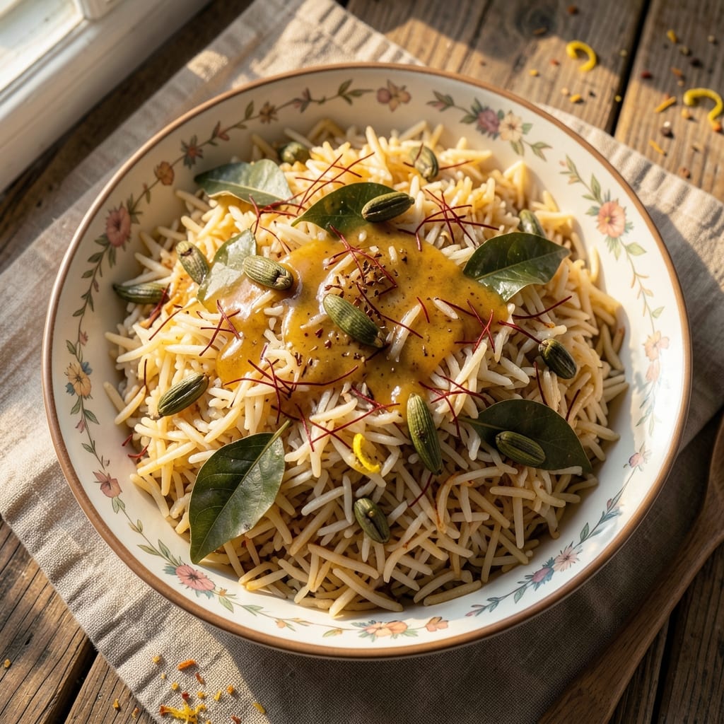 Aromatic Basmati Rice Recipe: Fragrant Saffron-Infused Grain With Toasted Almond Crunch