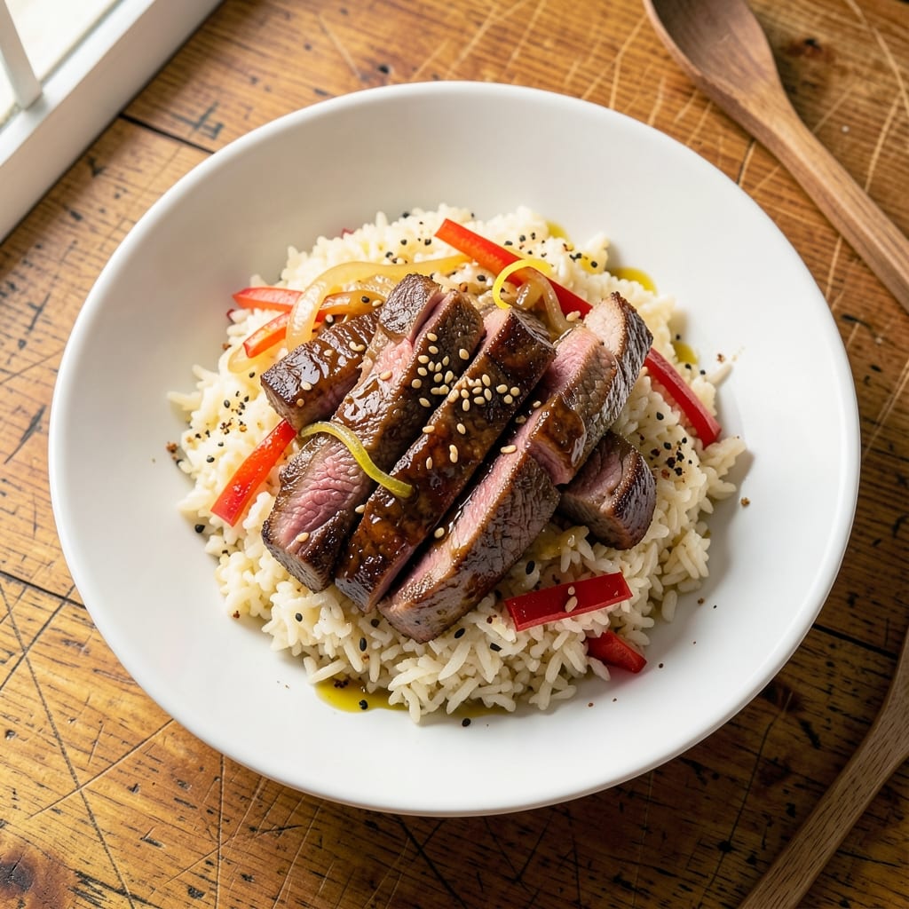 A1 Japanese Steakhouse Fried Rice Recipe: Wok-Heated Umami Crunch With Beefy Bites