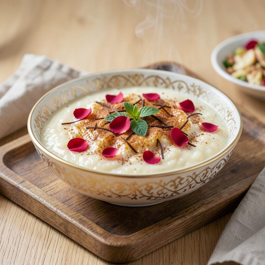Arabic Rice Pudding Recipe: Slow-Simmered Saffron and Rosewater Luxury