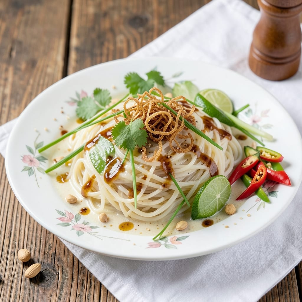 A Taste of Thai Vermicelli Rice Noodles Recipe: Fragrant Lemongrass-Coconut Balance