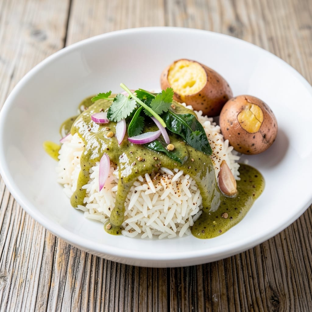 Aloo Palak Rice Recipe: Spinach-Spiced Fragrance With Toasted Cumin Crunch
