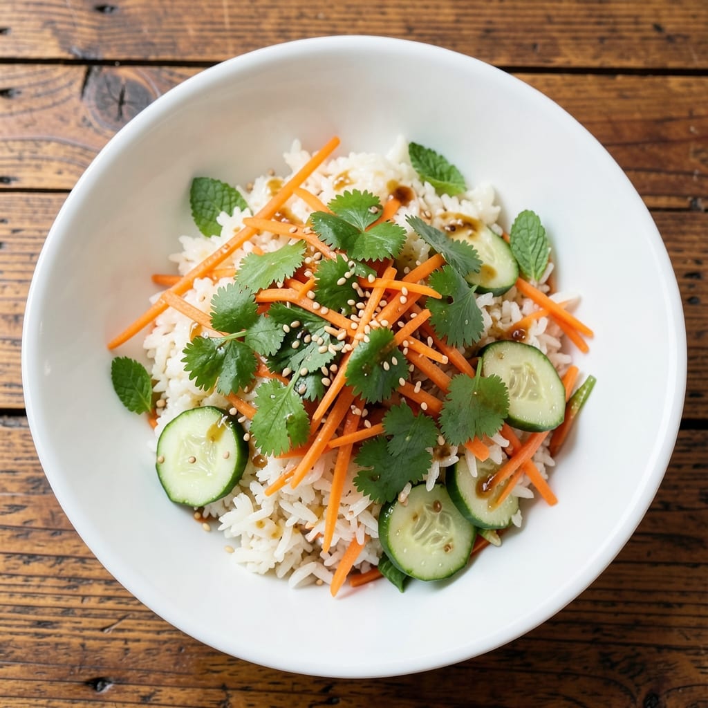 Asian Rice Salad Recipe: Sesame-Ginger Crunch With Fresh Herbs