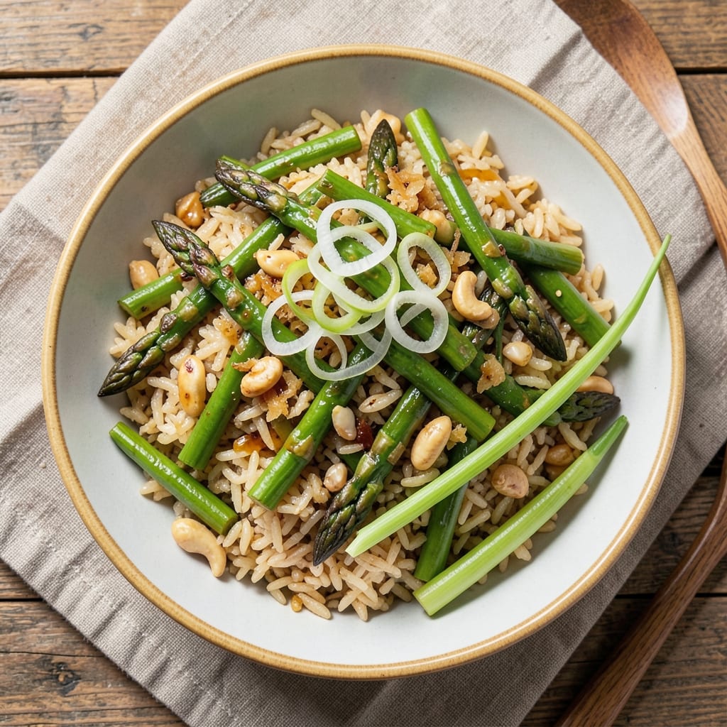 Asparagus Fried Rice Recipe: Bright Green Bites in One-Pan Magic