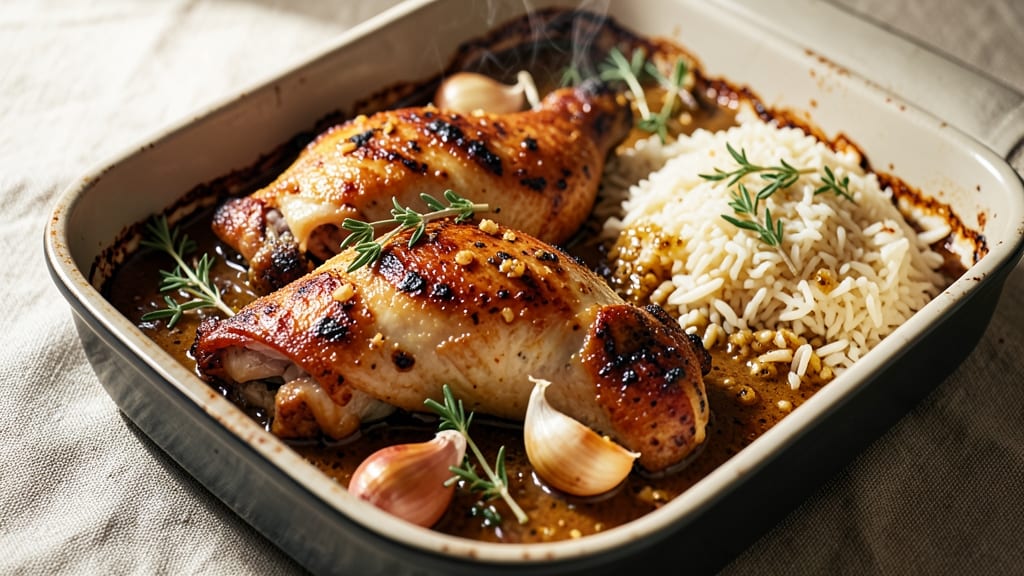 Chicken and Rice Oven Bake Recipe: Juicy Chicken and Fluffy Rice in One Pan