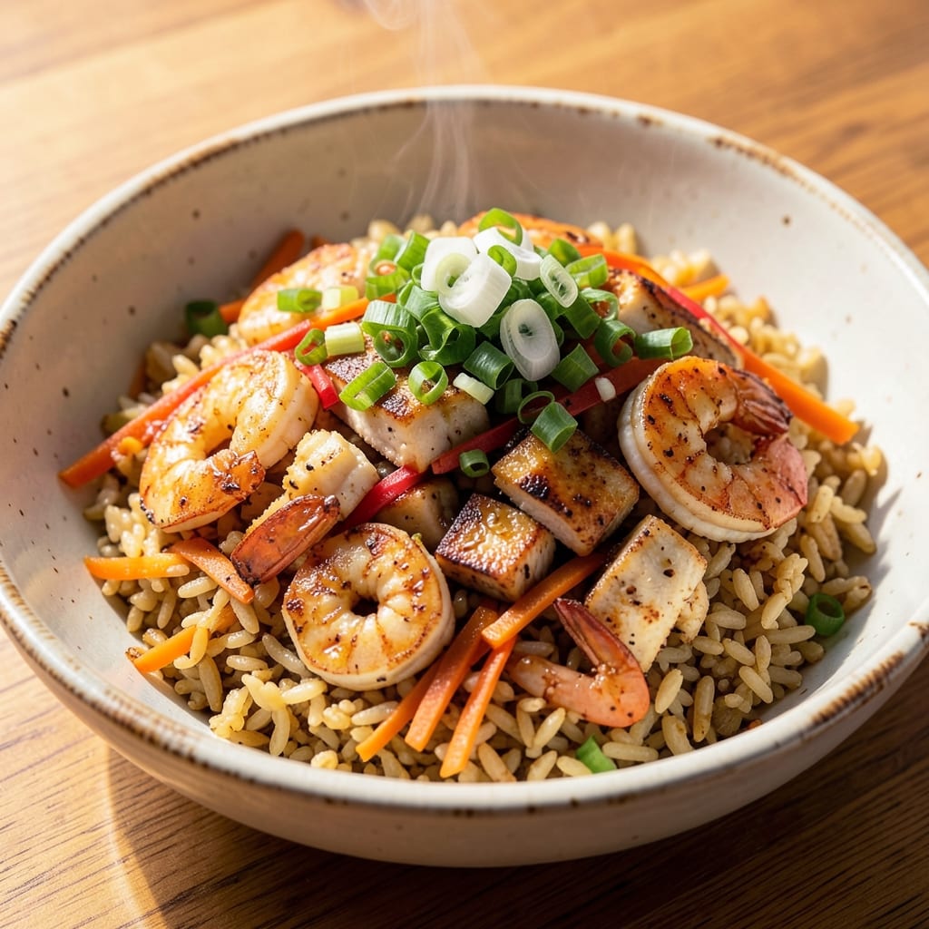 Five Spice Fried Rice Recipe: Wok-Tossed Aromatics and Crunchy Egg Bites