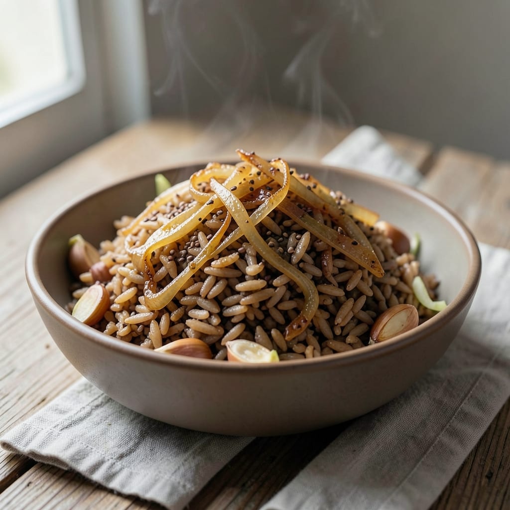 Aroma Rice Cooker Brown Rice Recipe: Toasted Spice Crunch in One Pot