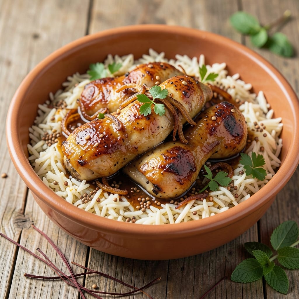 Arab Chicken and Rice Recipe: Golden Saffron Crunch in One Pot
