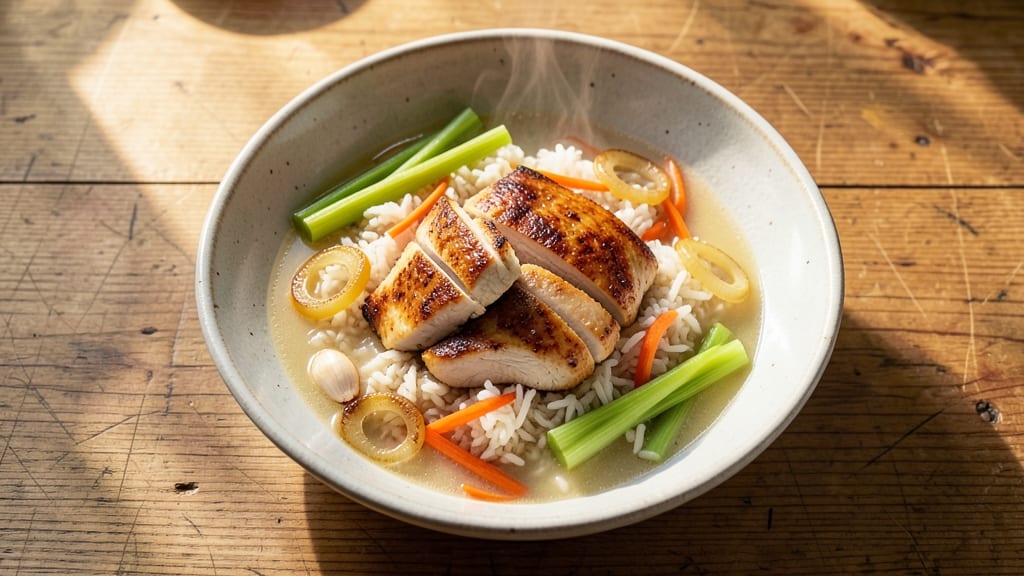 Chicken and White Rice Soup Recipe: Savory Broth and Fluffy Rice in One Pot
