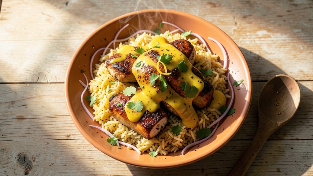 Chicken Kitchen Yellow Rice Recipe: Fragrant Five-Spice Rice Meets Juicy Chicken