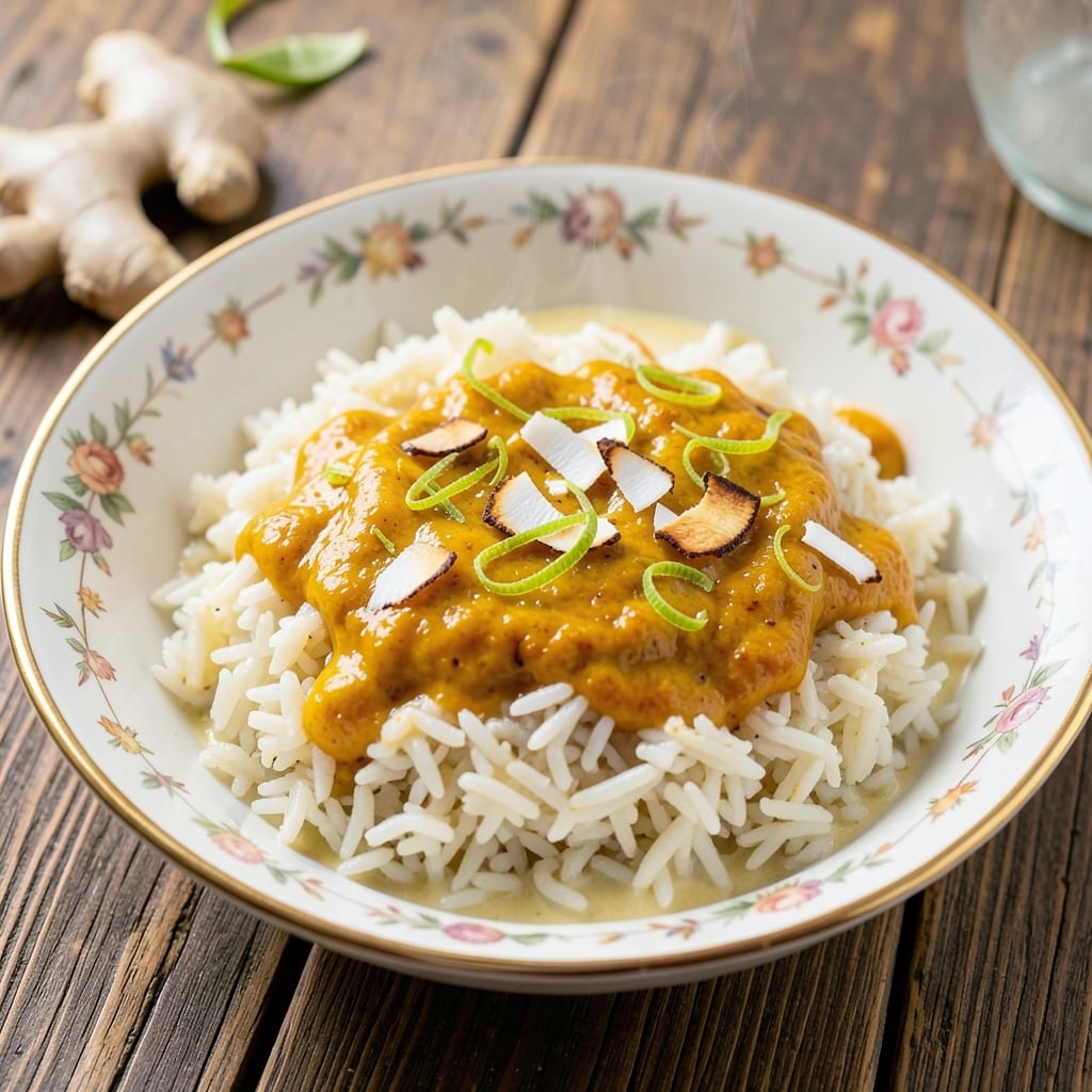 Anda Rice Recipe: Fragrant Coconut-Lime Steamed Rice with Silky Egg Custard