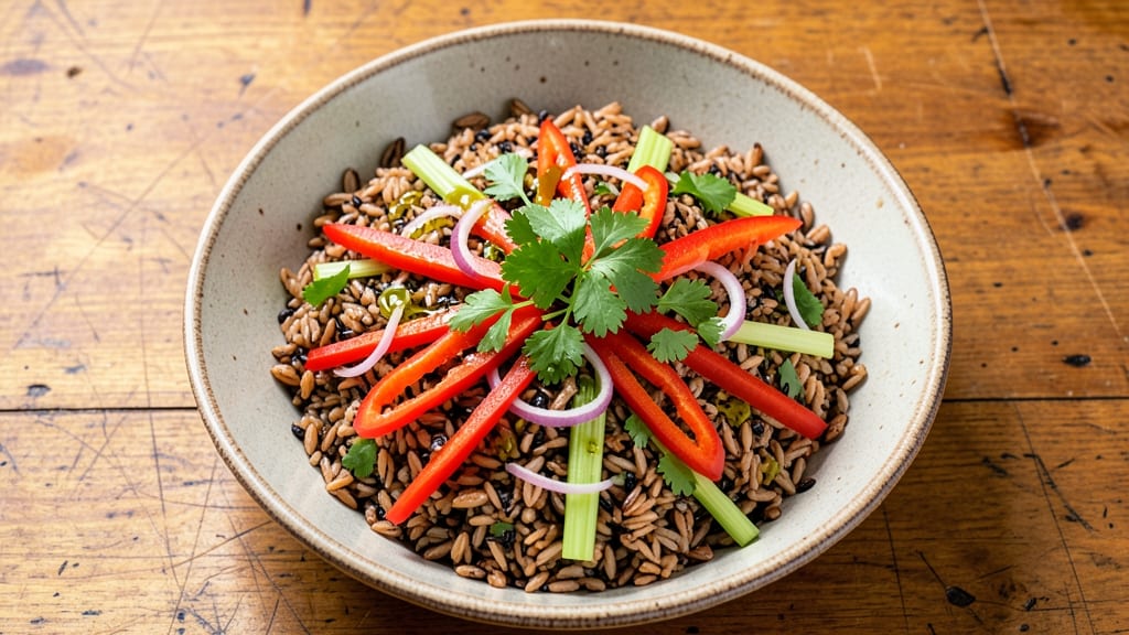 Brown and Wild Rice Salad Recipe: Nutty Earthy Bite With Crisp Celery Garnish Twist