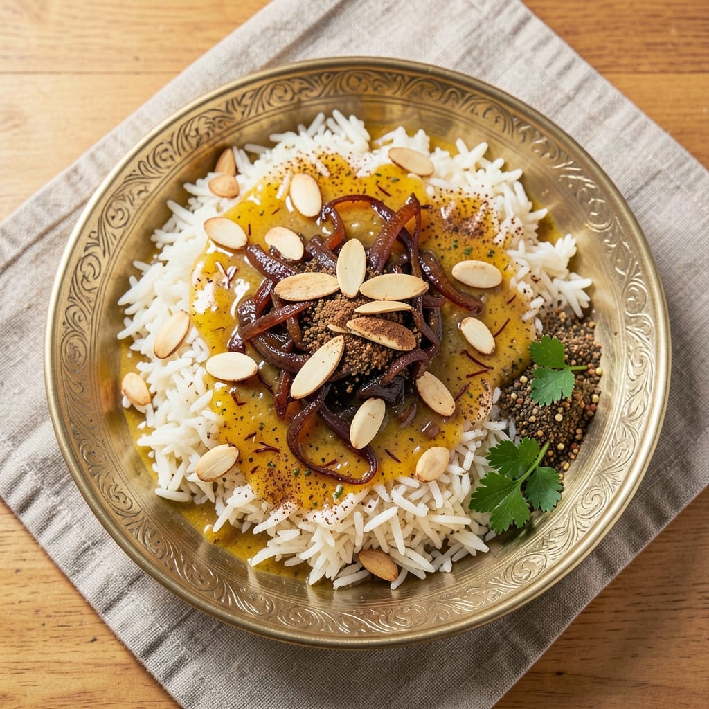 Arabic Oriental Rice Recipe: Saffron-Spiced Fragrance With Toasted Pine Nut Crunch