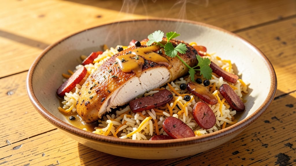 Chicken and Yellow Rice Recipe Southern: One-Pot Harmony of Smoky Sausage and Buttery Grains