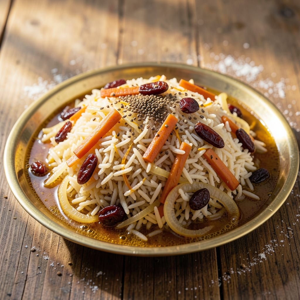 Afghani Rice With Carrots and Raisins Recipe: Golden Spice and Sweet-Savory Pilaf